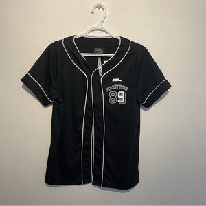 Street Town Kids Black Baseball Jersey